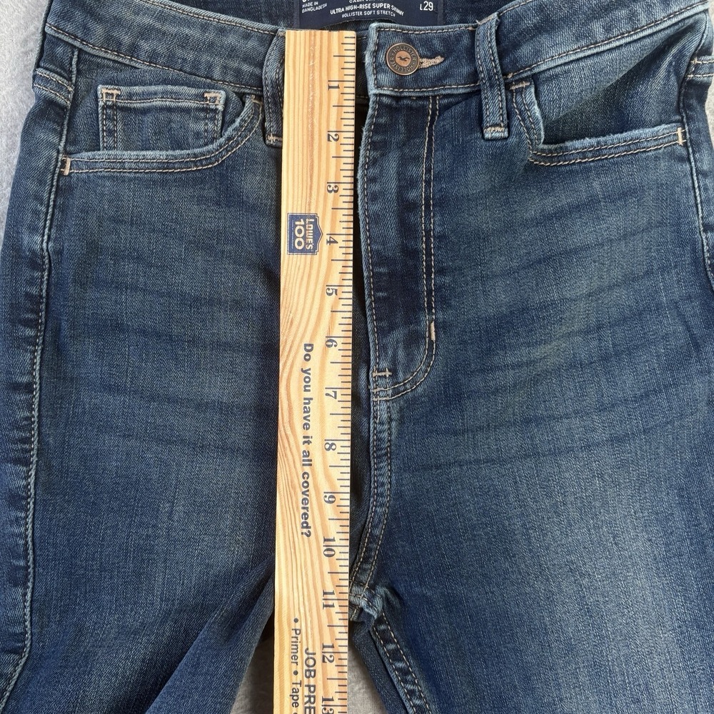 Hollister Jeans Women 26/3R Ultra Highβ Rise Super Skinny Dark Wash Stretch - Picture 8 of 10